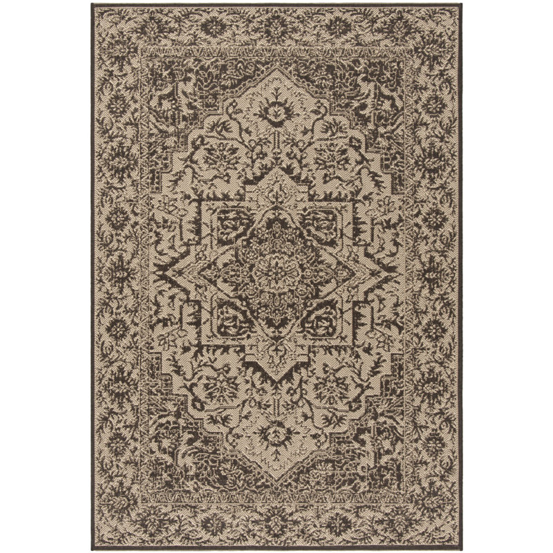 Donivin Performance Oriental Indoor/Outdoor Area Rug, Rectangle 3' x 5'