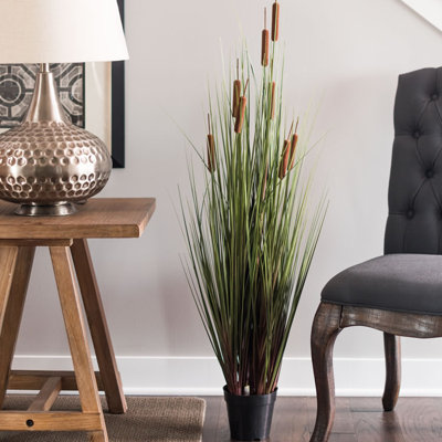 36'' Faux Cattail Grass in Pot