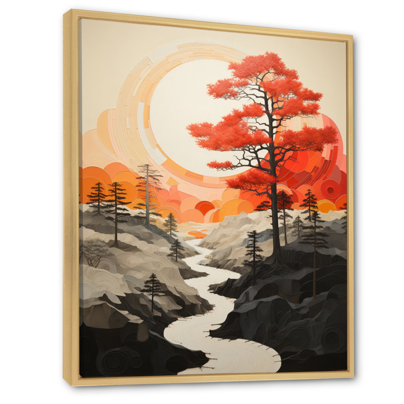 «Bold Geyser Natures Fountain III», reproduction d'art sur toile, H 32 po x l 24 po x P 1 po, Cadre naturel flottant