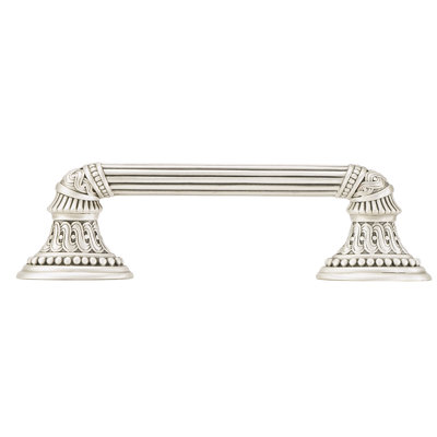 EDGAR BEREBI EMPIRE 3-1/2 INCH CENTER TO CENTER PULL IN MATTE SILVER PLATE