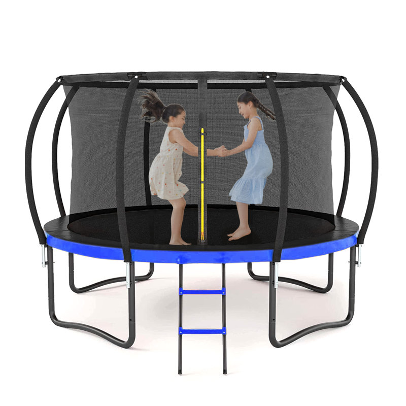 GOODSILO Backyard Trampoline, Black/Blue