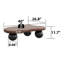 Table basse de 40 pouces en forme de nuage avec 3 pieds sphériques pour le salon, pieds noyer noirs-130549968-130549969-130549970