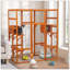 Spacious Cat Enclosure With Multiple Perches And Condos, Lockable Door, Weatherproof Roof For Indoor And Outdoor Use