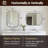 Anayalee Traditional Scalloped Rectangle Bathroom Vanity Mirror | Stainless Steel Frame-219904212-242732412