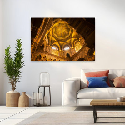 Intérieur de la mosquée. La Mezquita, Cordoue, province de Cordoue, Andalousie, Espagne méridionale, architecture contemporaine abstraite, art mural
