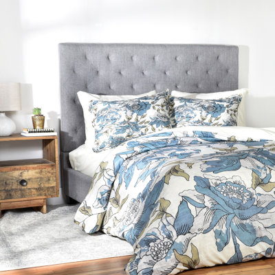 Summertime Evening Traditional Floral Duvet Cover