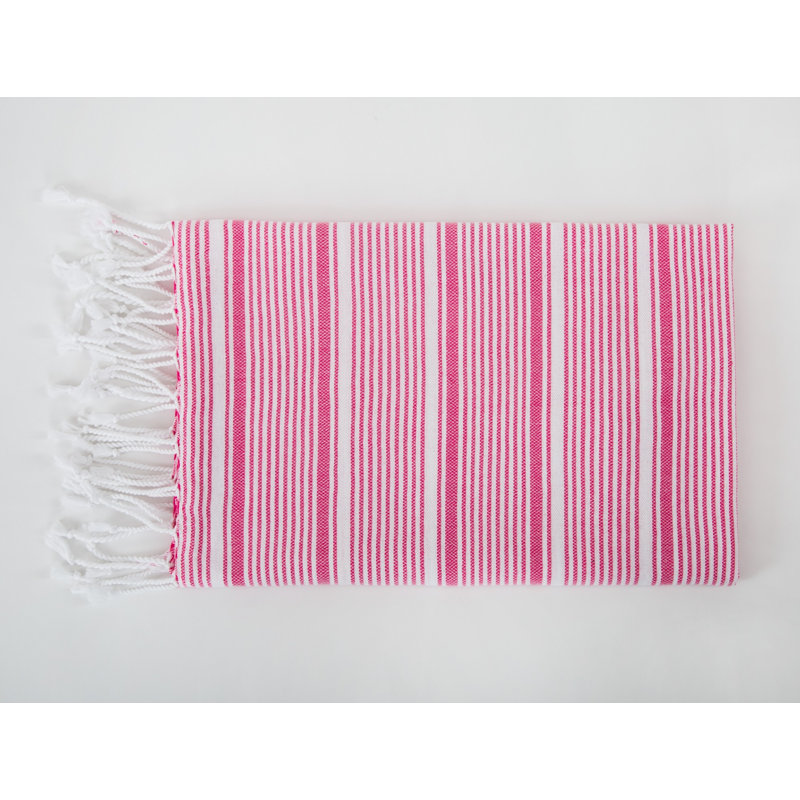 Serviette de plage 100% coton Shaffer, Rose