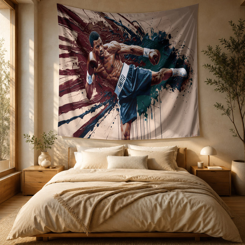 Tapisserie murale Sports Boxing, 51 po x 60 po