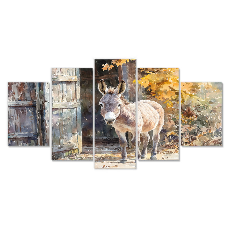 Donkey S Path Tot Hye Barn II - décoration murale âne - art mural moderne