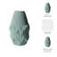 Vase en grès avec texture nervurée et silhouette sculpturale, vase décoratif moderne en céramique pour un style intérieur contemporain-1102645466