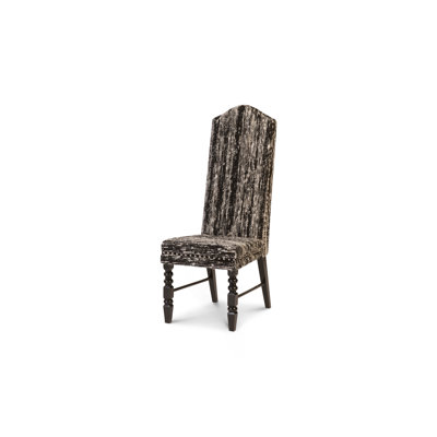 Manhattan Seating Upholstered Side Chair in Black/Beige