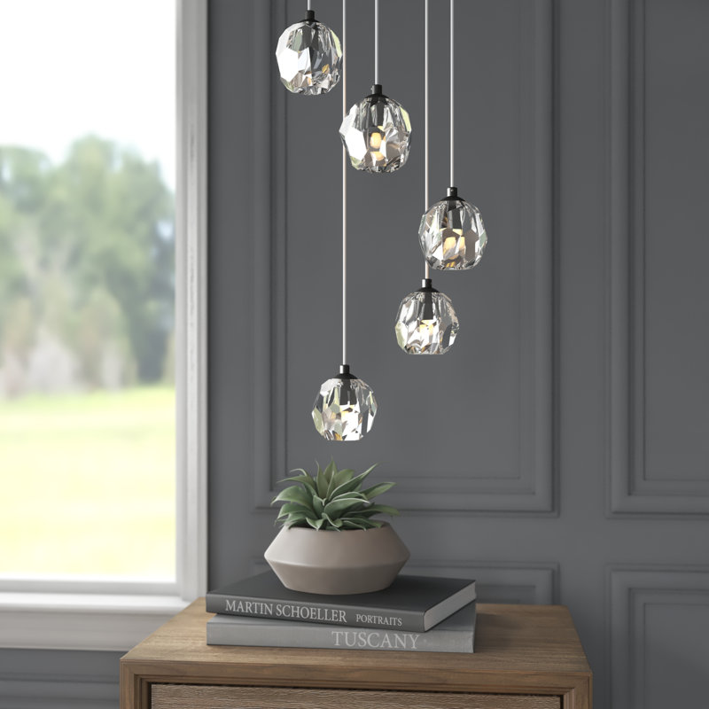 Luminaire suspendu Swampscott, Noir, 10 lumières, H 146 po x l 11 po x P 3,7 po