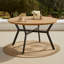 4 Seater Round Wooden Garden Set with Khaki Chairs-1591807702