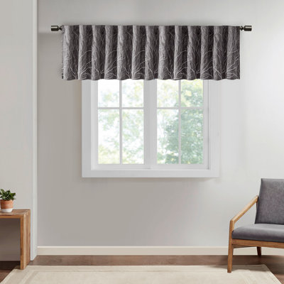 Faux Silk Embroidered Window Valance 50X18"