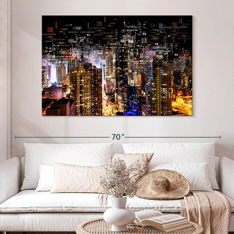 Ravi Times Square, 34" H x 51" W
