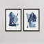 «Indigo Collide I» par Melissa Wang - ensemble de 2 peintures encadrées-1901002177-1954810410-1954810411