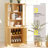 71" H X 47.3" W Bookcase Cabinet With Glass Doors & Open Shelves, 3-Tier Modern Bookshelf With 3 Large Drawers(A+B)