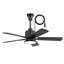 Ventilateur de plafond d'extérieur / intérieur enfichable imperméable 42 po avec lumière DEL et télécommande pour patio Cissline