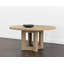 Elma Round Oak Pedestal Dining Table