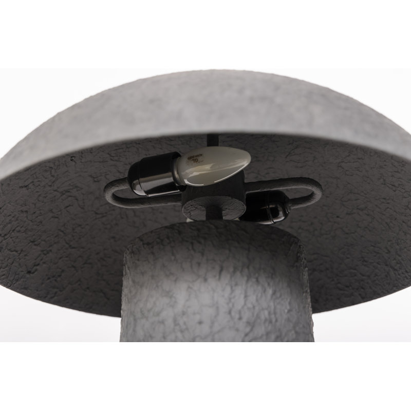 Santorini Table Lamp, Matte Black Plaster