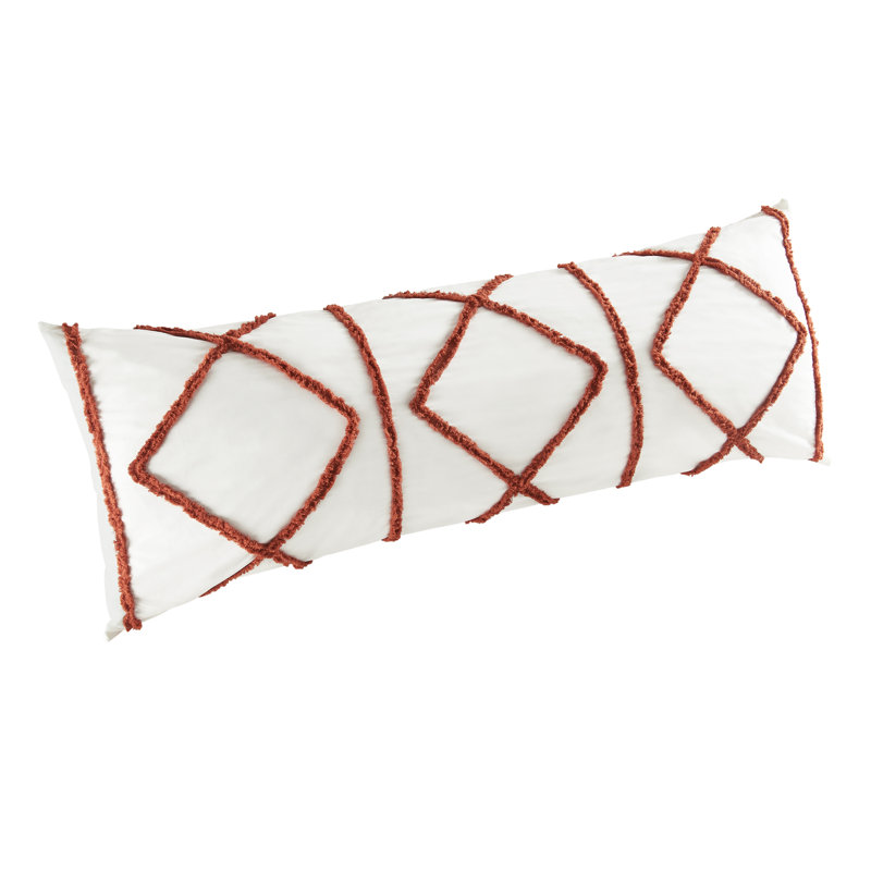 Taie d'oreiller Boho Fringe par Sweet Jojo Designs, Orange / ivoire