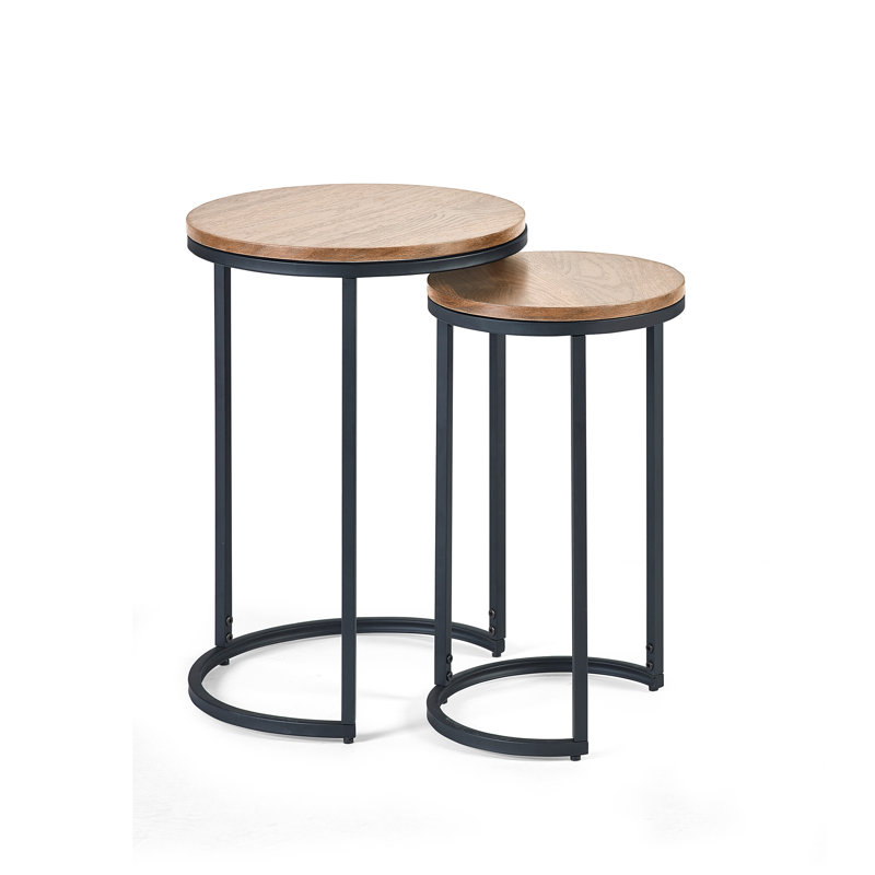 Aeris Round Nesting Tables, Sonoma Oak