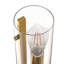 Armed Wall Sconces Light with Cylinder Glass Shade Wallchiere