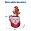 6FT Christmas Inflatable Gingerbread Man in Coffee Mug - LED Lights - Waterproof Outdoor Blow Up Yard Decor for Lawn Garden Patio - Plug: UK Standard