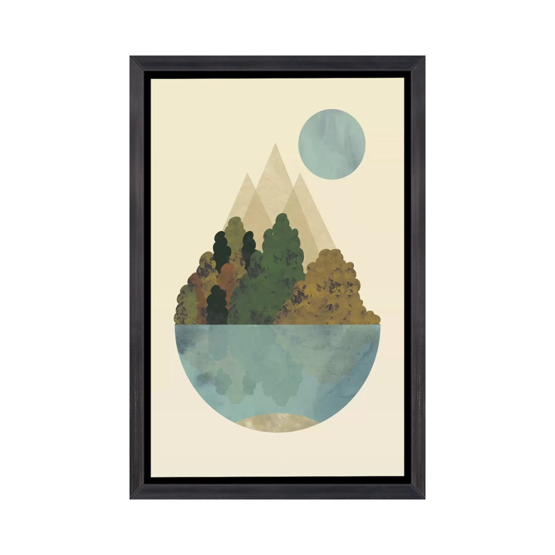 «Autumn» - reproduction, Toile avec cadre noir patiné, H 26 po x l 18 po x 1,5 po