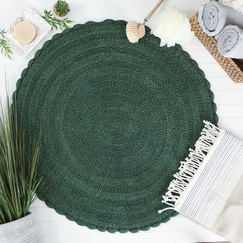 Hoang Cotton Bath Mat, Dark Green