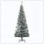 Arbre de Noël artificiel mince enneigé avec branches et pointes réalistes