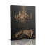 Luxueux léopard sur satin avec lustre ornemental (ton de Moody) lustre léopard sur toile tendue pour Eclectic Studio-425816450