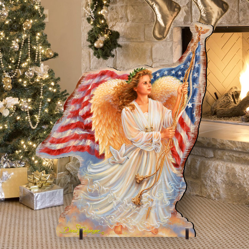 Art / figurine de pelouse American Freedom Angel Home and Outdoor Decor