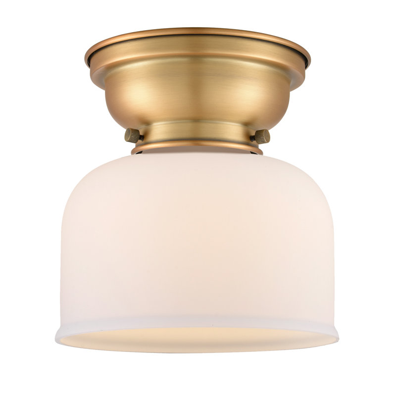 Aditi Bell 1 Light 8" Flush Mount, LED, Matte White
