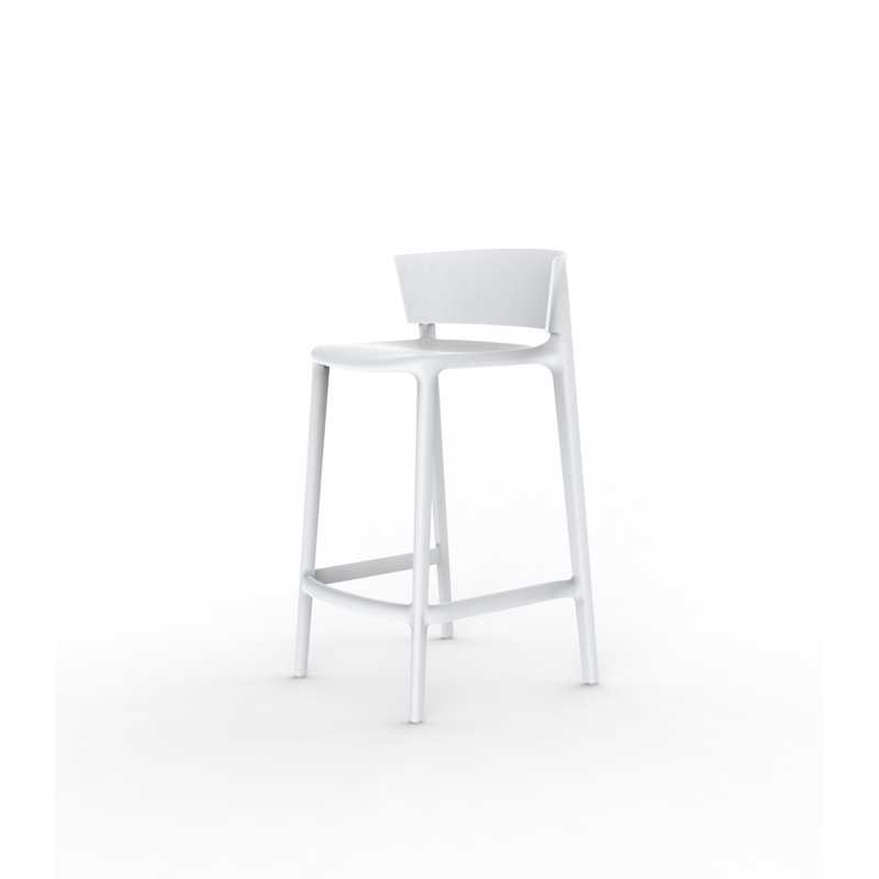Tabouret de comptoir Afrique, Blanc, Tabouret de comptoir (siège d'une hauteur de 26 p
