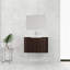 Meuble-lavabo mural moderne avec lavabo en résine élégant et espace de rangement abondant