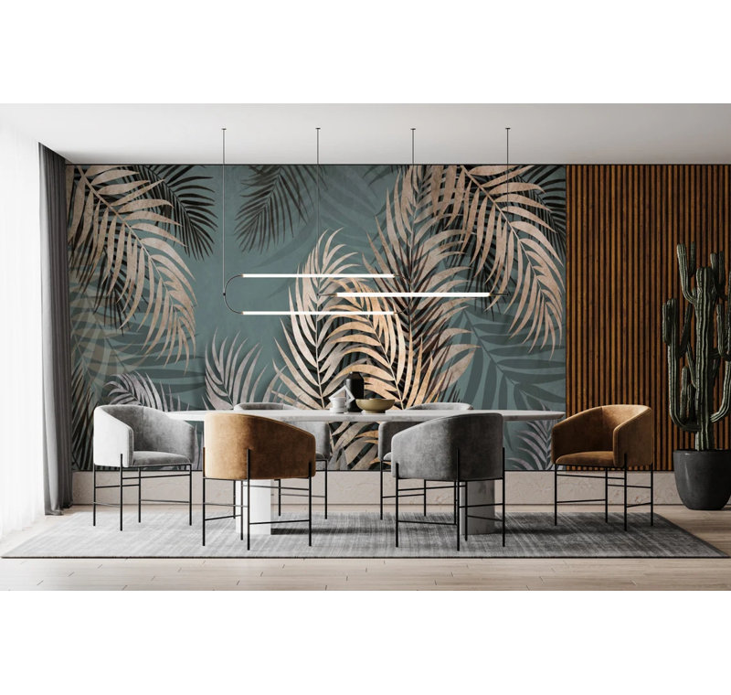 Midnight Palms, Non-Woven, 72" L x 108" W