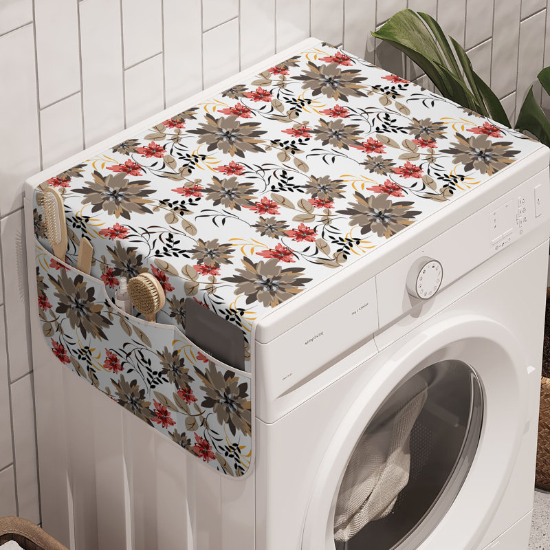 East Urban Home Floral Washing Machine Organizer Pack of 2 47" x 18.5" Multicolor