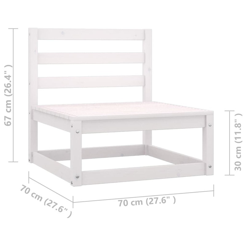 8 Piece Patio Lounge Set with Cushions, Anthracite, White