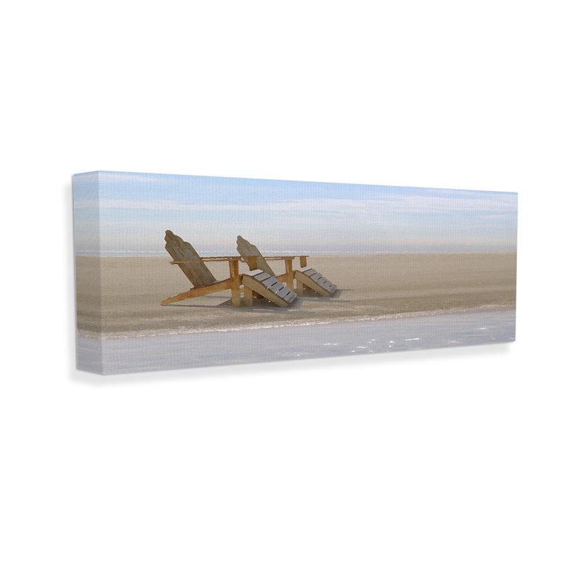 «Beach Chairs By Shore» par Noah Bay sur, H 10 po x l 24 po