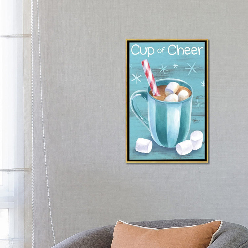 Menthe poivrée cacao I-Cup of Cheer par Kelsey Wilson, reproduction d’art, Pas de tapis, H 26 po x l 18 po x P 1,5 po