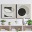 Moderniste Neutre III, ensemble de 2 reproductions d'art sur toile encadrées-1143163483-1143163484