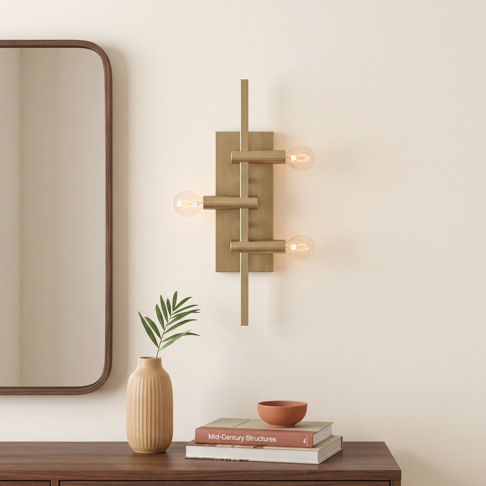 Luca 3 Light Dimmable Plug-in Armed Sconce
