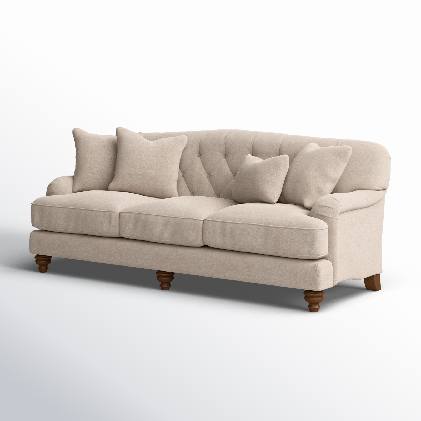 Sullivan 90'' Upholstered Sofa, Peyton Gray Performance Twill, Manhattan, No