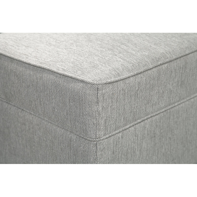 Willa / Alden Gliding Ottoman, Light Gray Weave