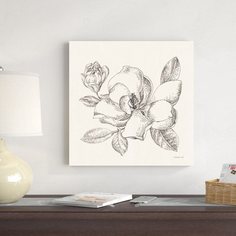 Croquis de fleurs II, H 20 po x l 20 po