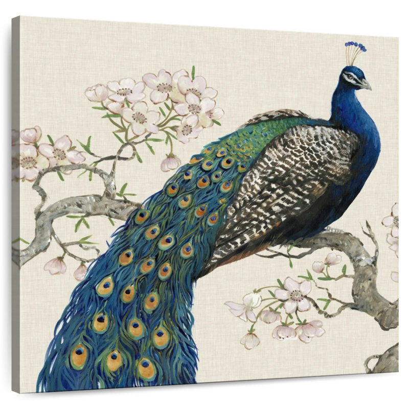 Brampt paon et fleurs I