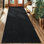 Runner Rugs for Hallway or Kitchen with Rubber Backing, Black 6'x78'