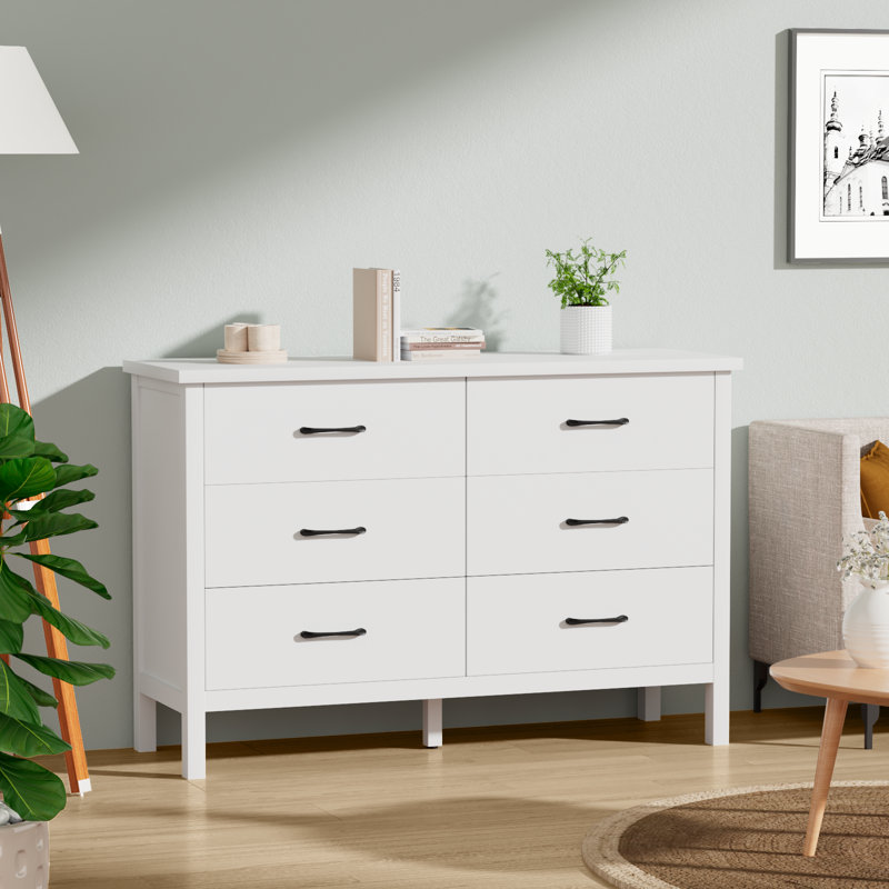 6 - Drawer Dresser, White