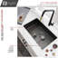 Bright 30" Single Bowl Undermount Kitchen Sink with Grid and Strainer-44650991-131083833